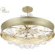 Verdi Square 8 Light 32 inch Soft Gold With Gold Leaf Convertible Pendant Ceiling Light